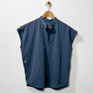 FIGS Womens Technical Collection Sleeveless Scrub Top Navy Blue Sz M Modern Core